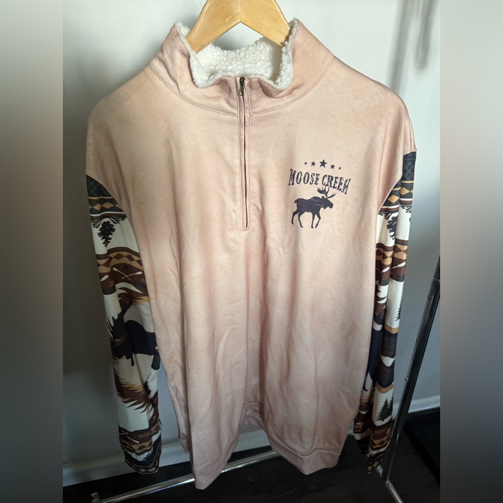 Moose Creek Pink Quarter-Zip Pullover